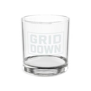 engraved 'grip down' 10oz rocks glass whiskey & cocktail tumbler