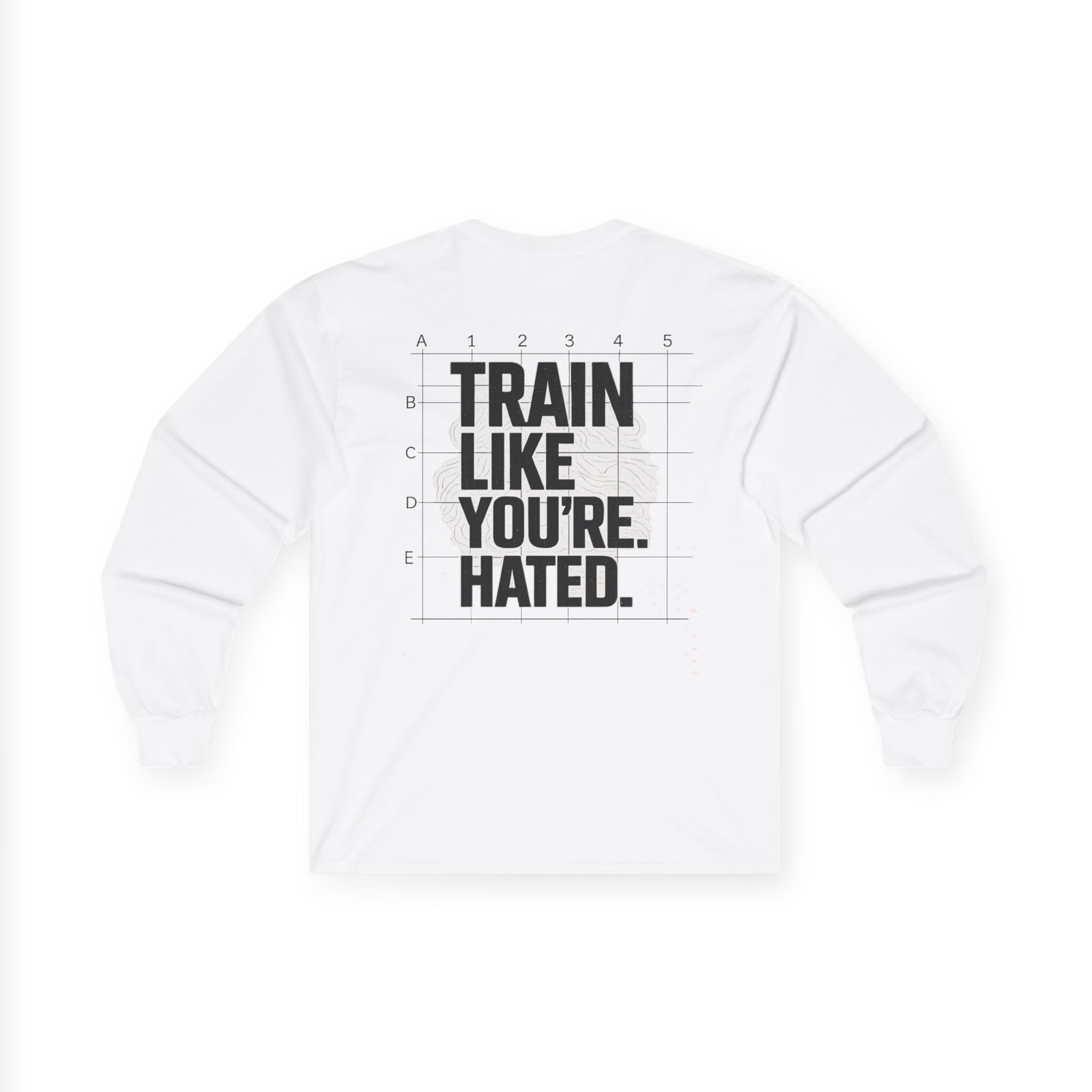 train like you're hated grid long sleeve tee | grid down workout slogan top train like you're hated grid long sleeve tee | grid down workout slogan top
