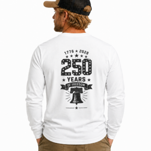 grid down 250 liberty bell long sleeve tee | grid down workout slogan top